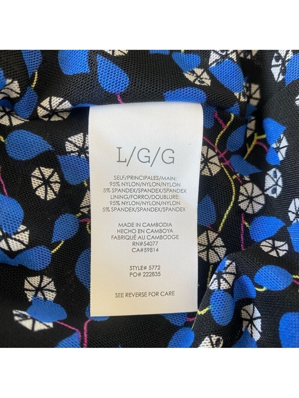 CAbi The Ten Dress Womens Large V-Neck Blue Floral Long Sleeve Lined #5772 - Picture 8 of 10